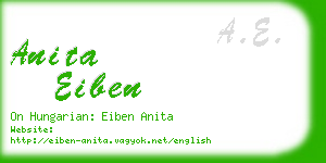 anita eiben business card